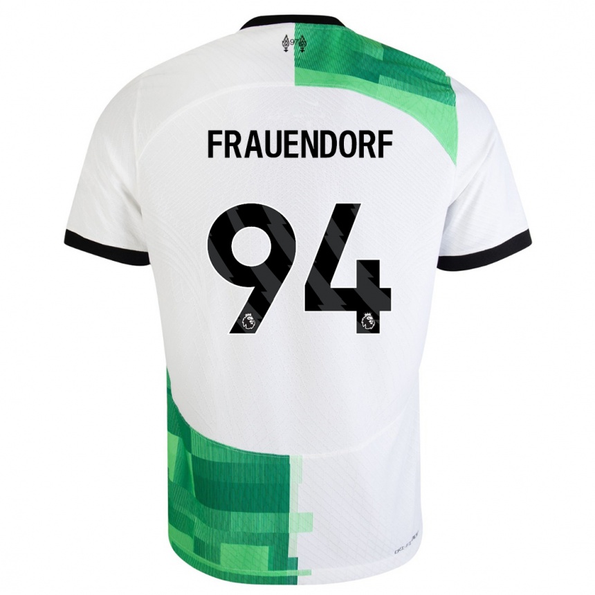 Kids  Melkamu Frauendorf #94 White Green Away Jersey 2023/24 T-Shirt