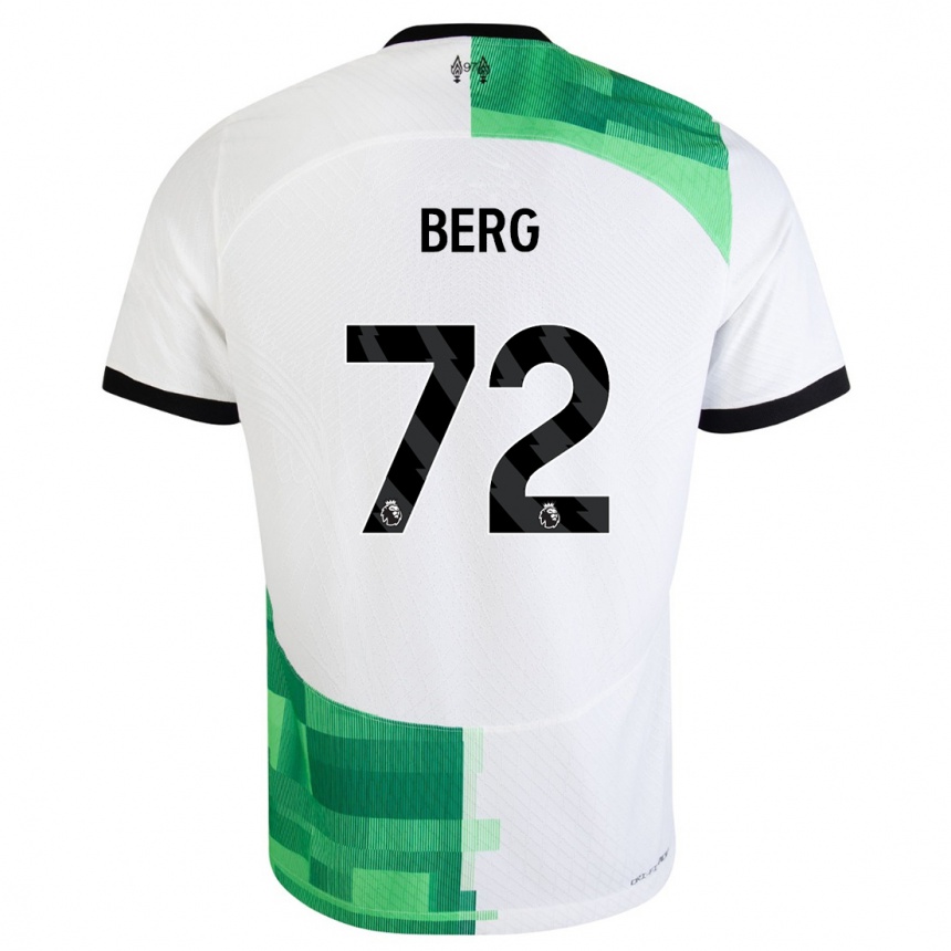 Kids  Sepp Van Den Berg #72 White Green Away Jersey 2023/24 T-Shirt