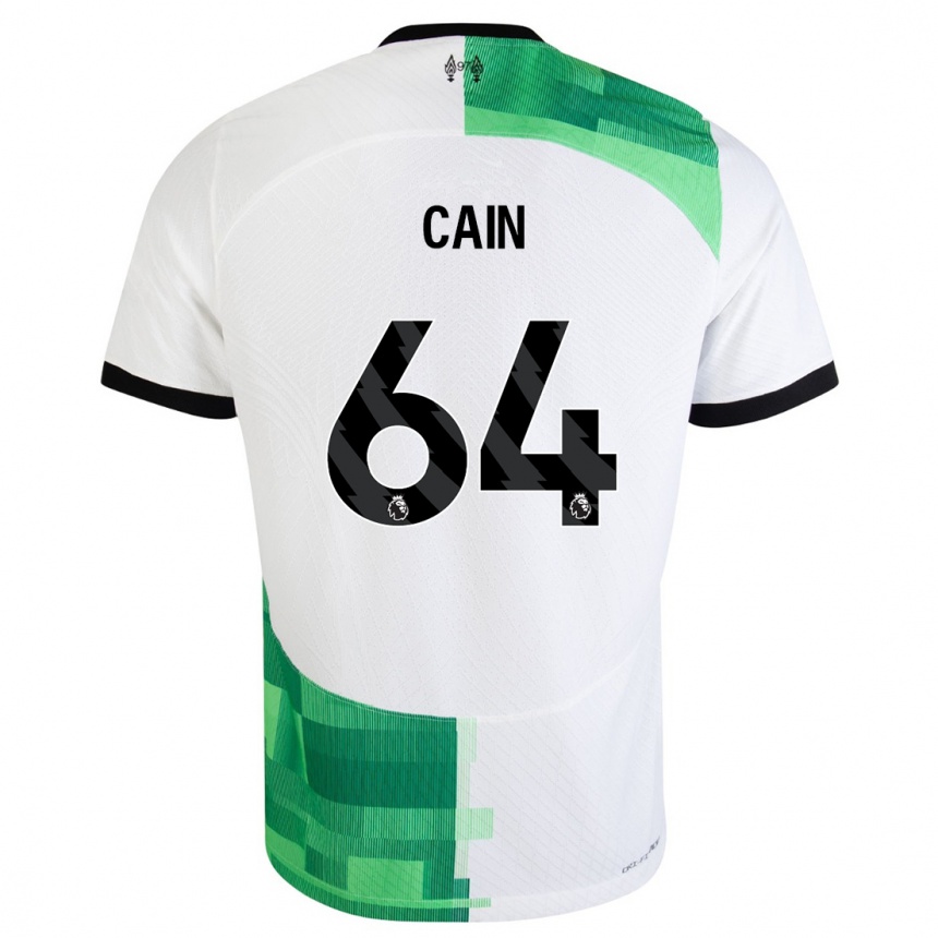 Kids  Jake Cain #64 White Green Away Jersey 2023/24 T-Shirt