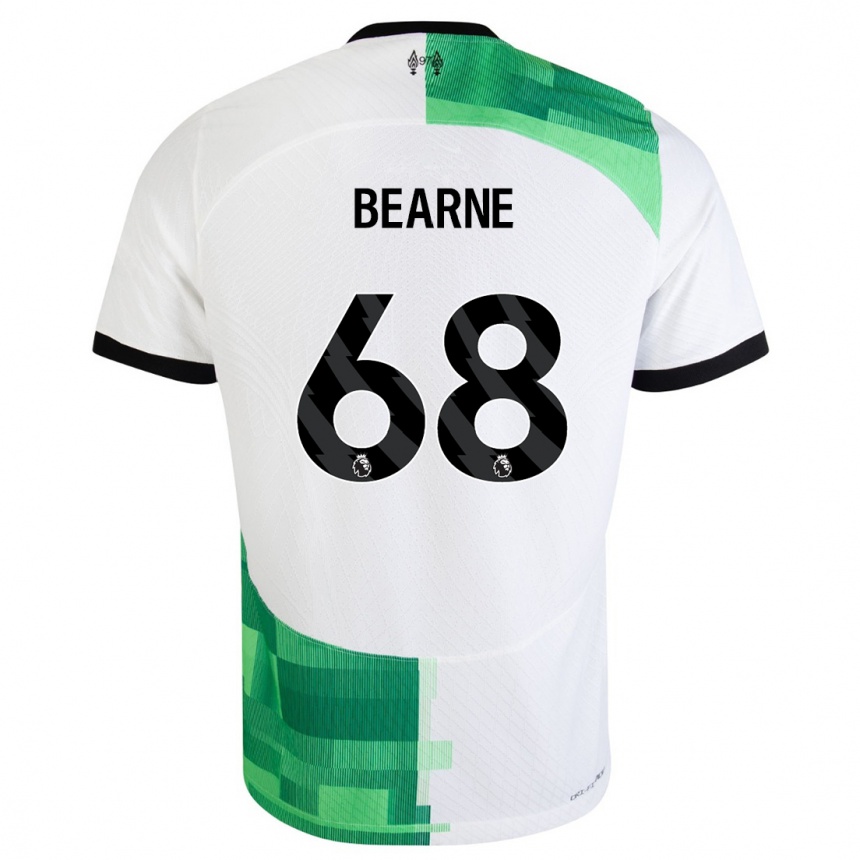 Kids  Jack Bearne #68 White Green Away Jersey 2023/24 T-Shirt