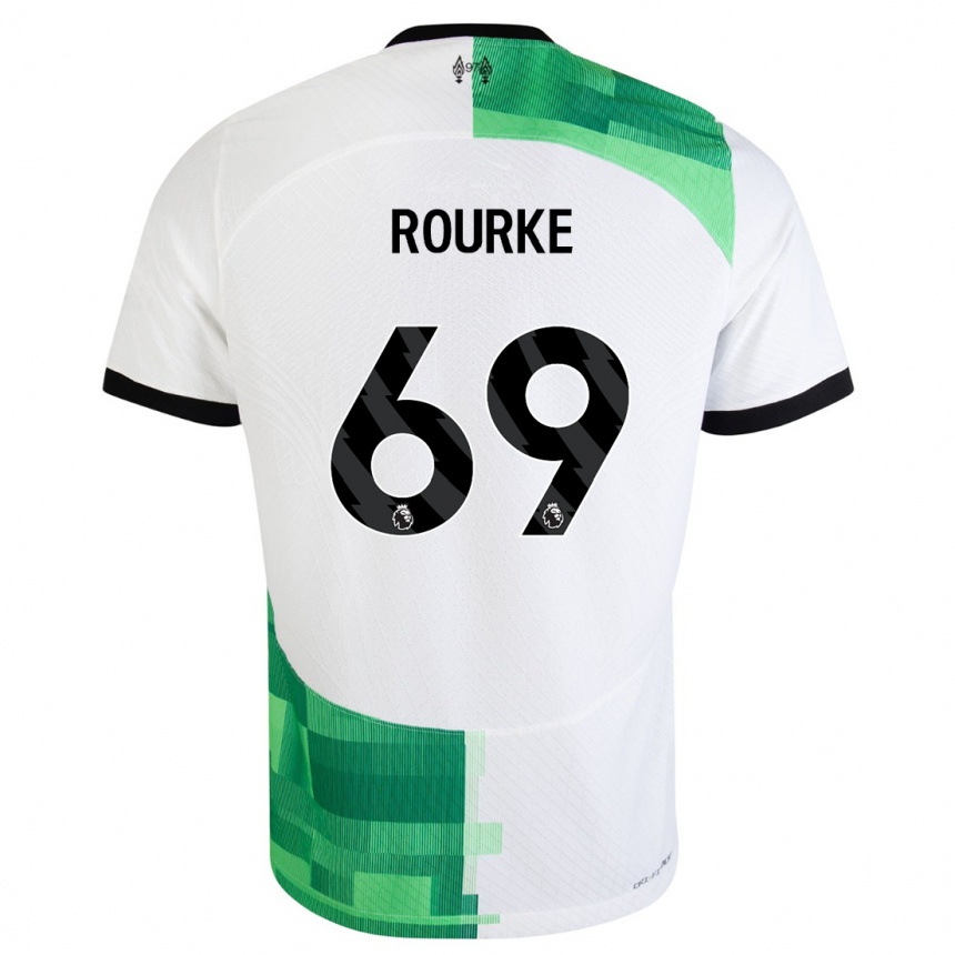 Kids  Fidel O'rourke #69 White Green Away Jersey 2023/24 T-Shirt