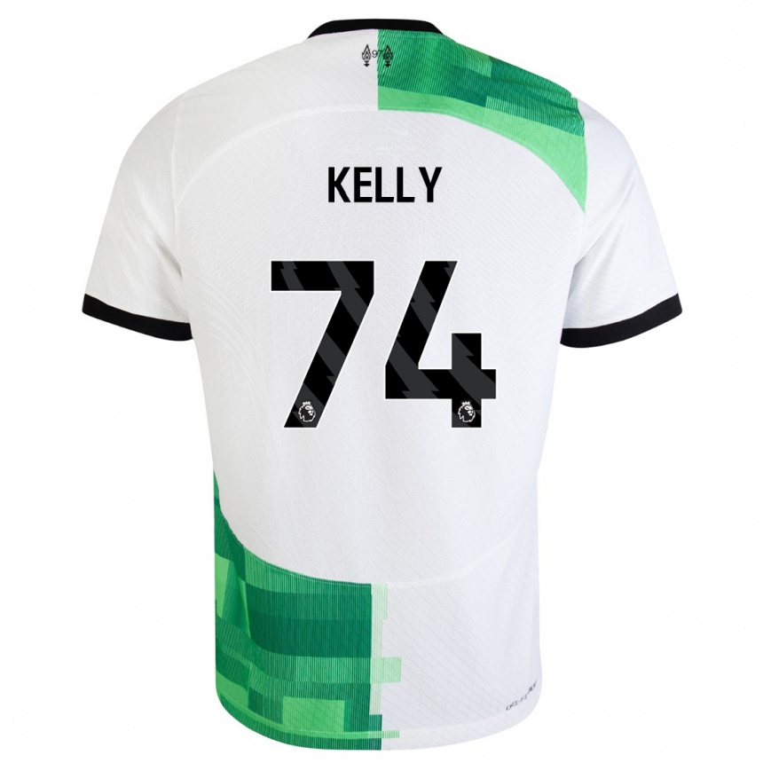 Kids  Oscar Kelly #74 White Green Away Jersey 2023/24 T-Shirt