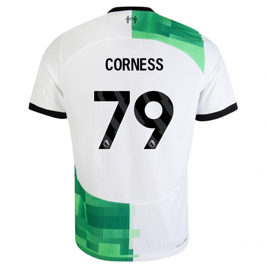 Kids  Dominic Corness #79 White Green Away Jersey 2023/24 T-Shirt