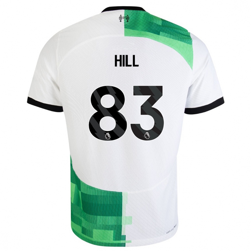 Kids  Thomas Hill #83 White Green Away Jersey 2023/24 T-Shirt