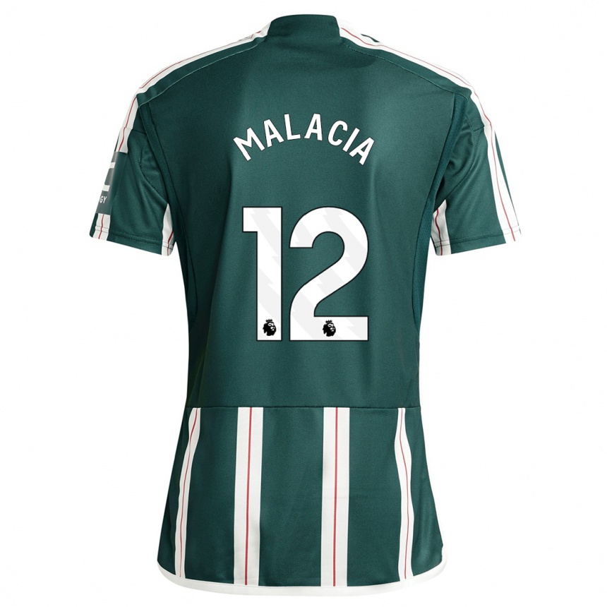 Kids  Tyrell Malacia #12 Dark Green Away Jersey 2023/24 T-Shirt