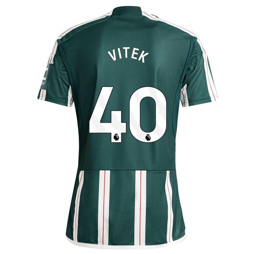 Kids  Radek Vitek #40 Dark Green Away Jersey 2023/24 T-Shirt