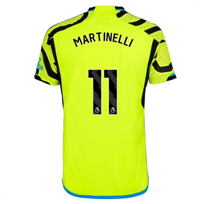 Kids  Gabriel Martinelli #11 Yellow Away Jersey 2023/24 T-Shirt