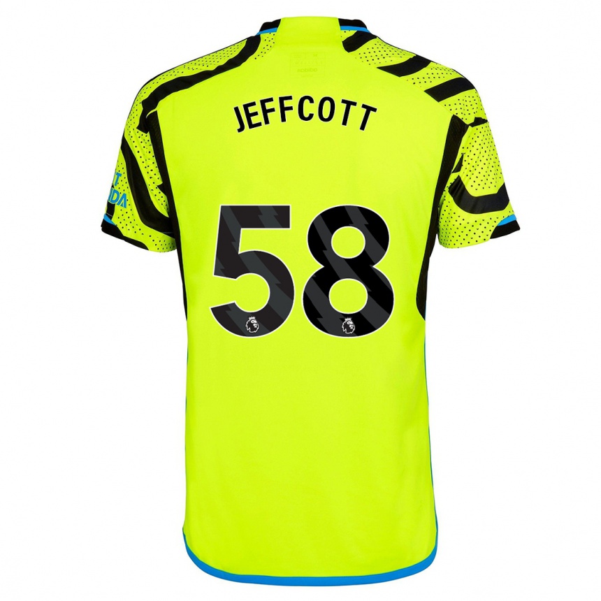 Kids  Henry Jeffcott #58 Yellow Away Jersey 2023/24 T-Shirt