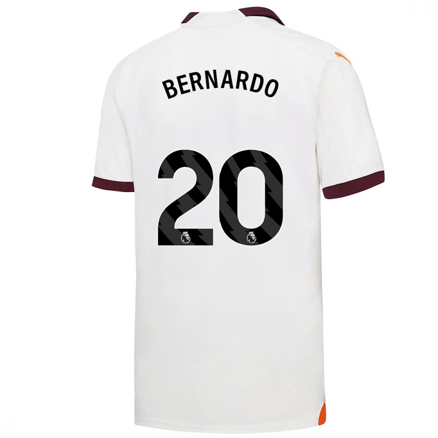 Kids  Bernardo Silva #20 White Away Jersey 2023/24 T-Shirt