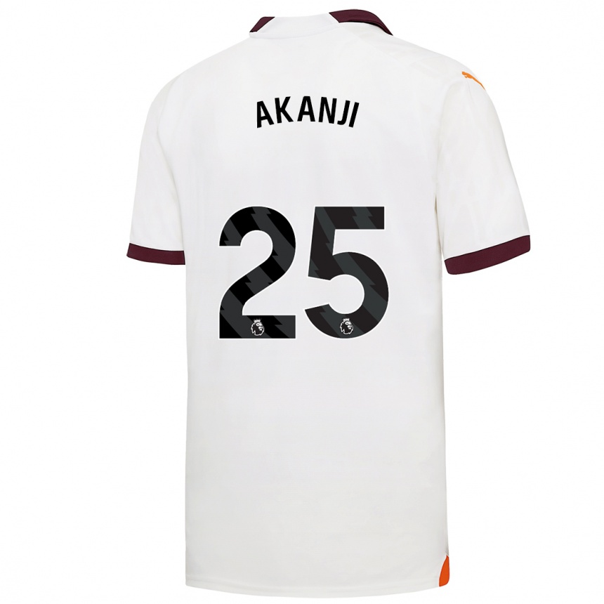 Kids  Manuel Akanji #25 White Away Jersey 2023/24 T-Shirt