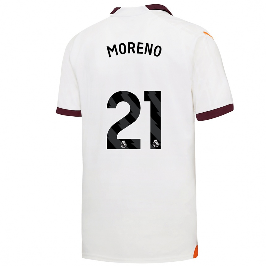 Kids  Marlos Moreno #21 White Away Jersey 2023/24 T-Shirt