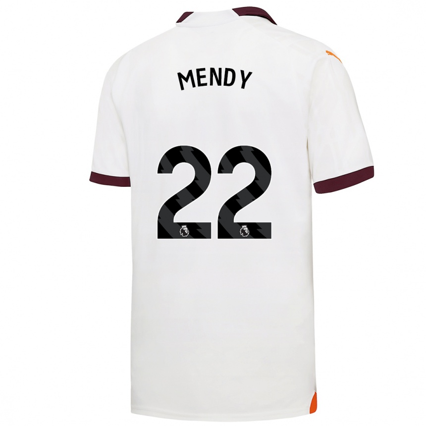 Kids  Benjamin Mendy #22 White Away Jersey 2023/24 T-Shirt