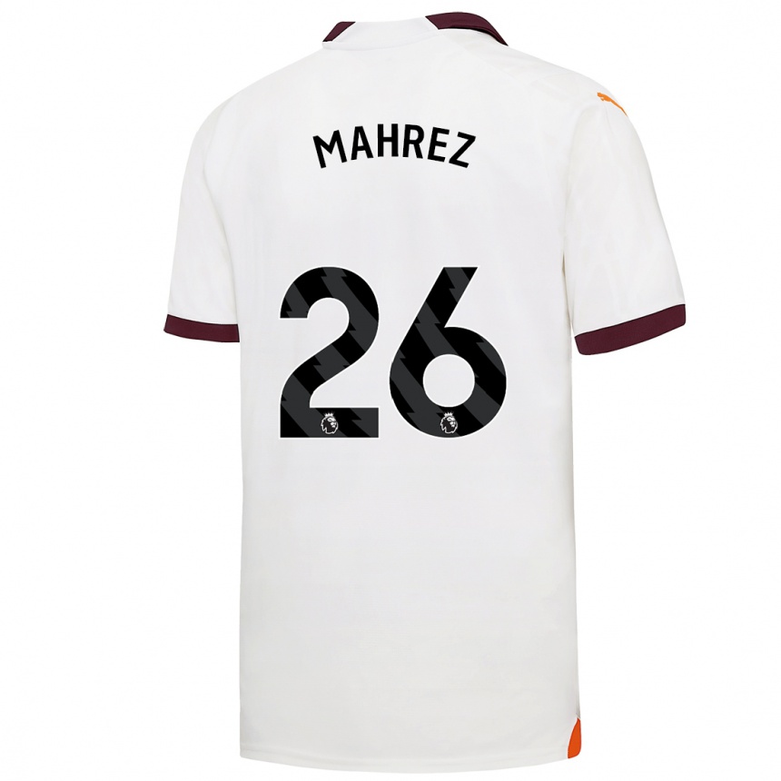 Kids  Riyad Mahrez #26 White Away Jersey 2023/24 T-Shirt