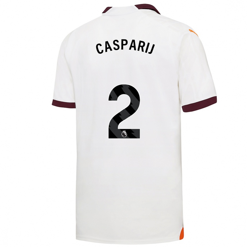 Kids  Kerstin Casparij #2 White Away Jersey 2023/24 T-Shirt