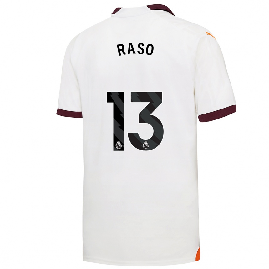 Kids  Hayley Raso #13 White Away Jersey 2023/24 T-Shirt