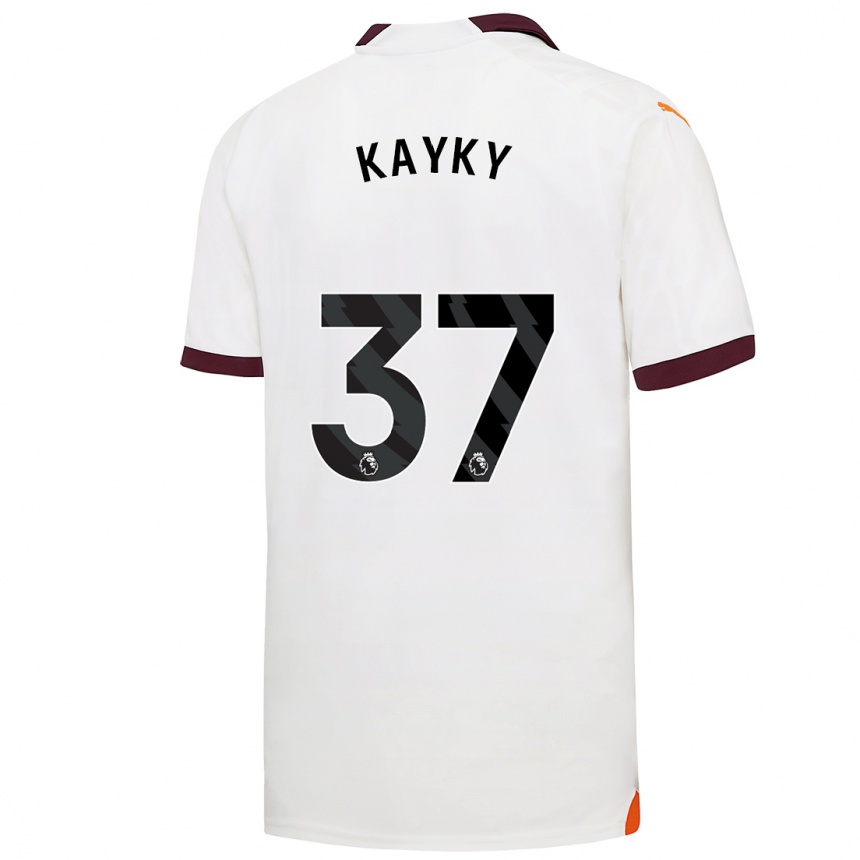 Kids  Kayky #37 White Away Jersey 2023/24 T-Shirt