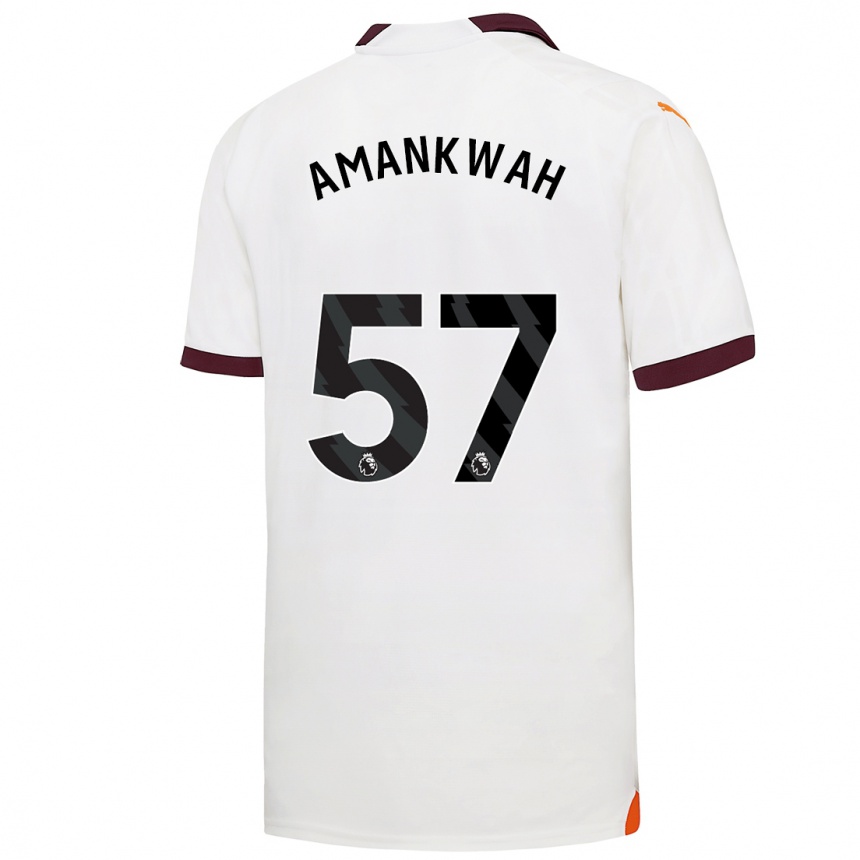 Kids  Yeboah Amankwah #57 White Away Jersey 2023/24 T-Shirt