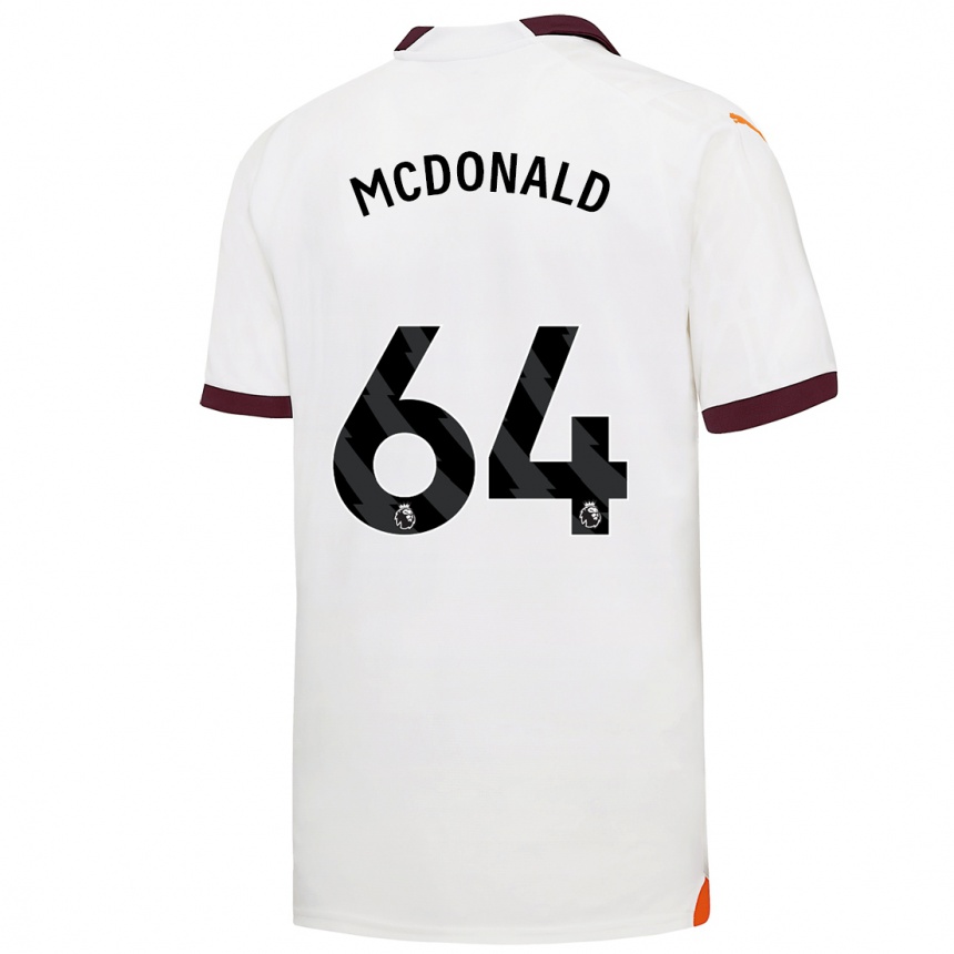 Kids  Rowan Mcdonald #64 White Away Jersey 2023/24 T-Shirt