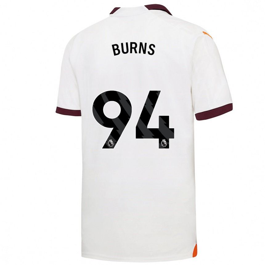 Kids  Finley Burns #94 White Away Jersey 2023/24 T-Shirt