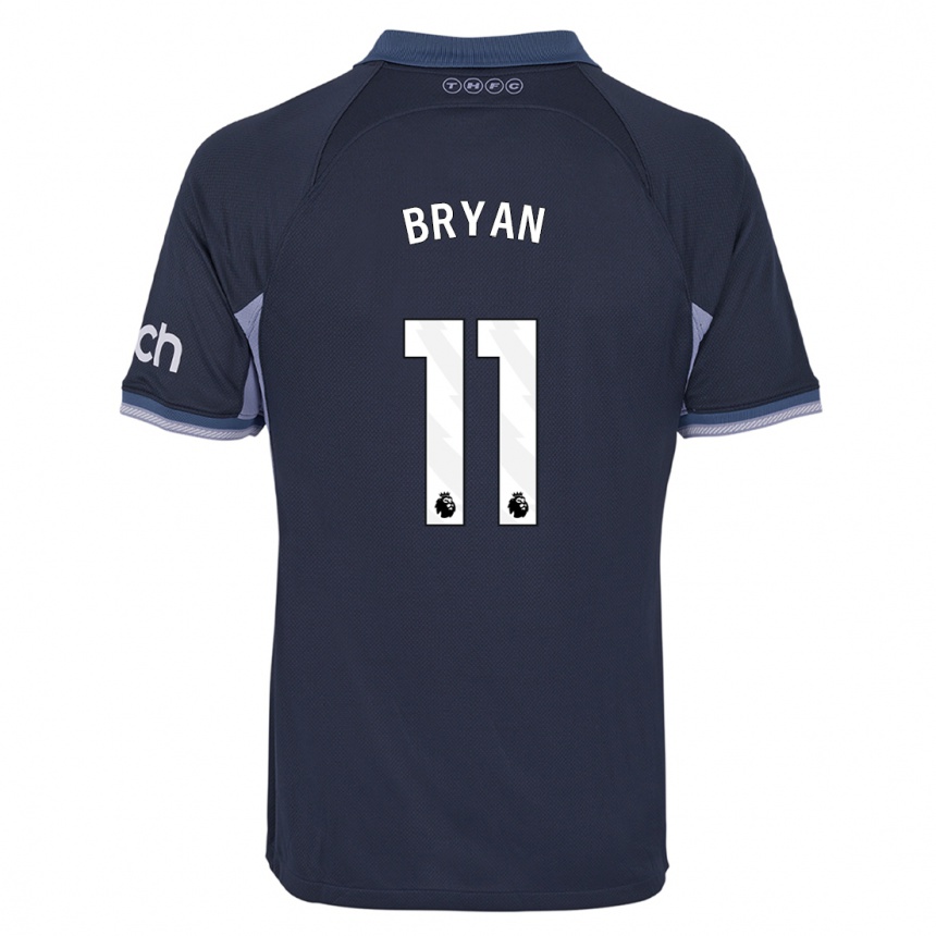 Kids  Bryan Gil #11 Dark Blue Away Jersey 2023/24 T-Shirt