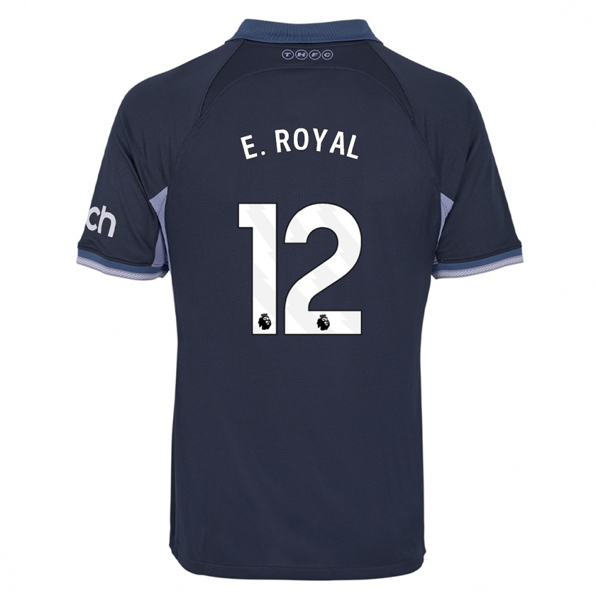 Kids  Emerson Royal #12 Dark Blue Away Jersey 2023/24 T-Shirt