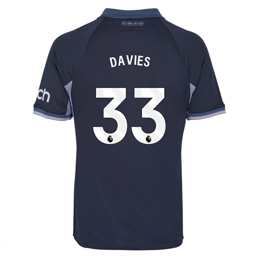 Kids  Ben Davies #33 Dark Blue Away Jersey 2023/24 T-Shirt