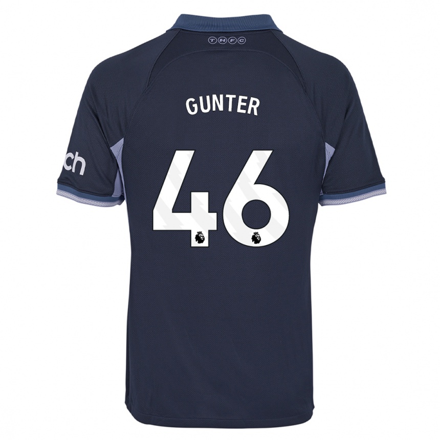 Kids  Luca Gunter #46 Dark Blue Away Jersey 2023/24 T-Shirt