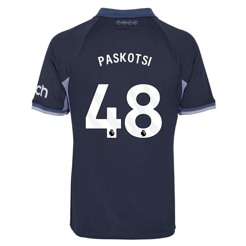 Kids  Maksim Paskotsi #48 Dark Blue Away Jersey 2023/24 T-Shirt