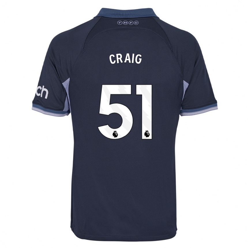 Kids  Matthew Craig #51 Dark Blue Away Jersey 2023/24 T-Shirt