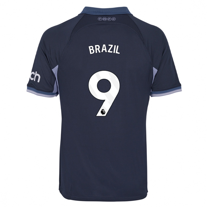 Kids  Ellie Brazil #9 Dark Blue Away Jersey 2023/24 T-Shirt