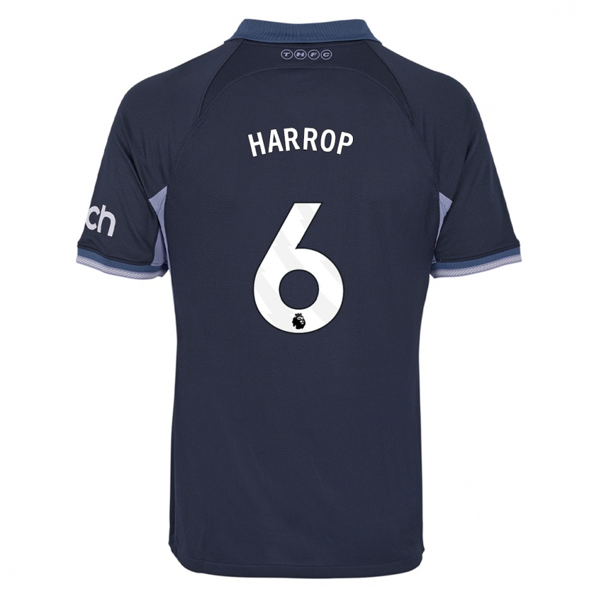 Kids  Kerys Harrop #6 Dark Blue Away Jersey 2023/24 T-Shirt