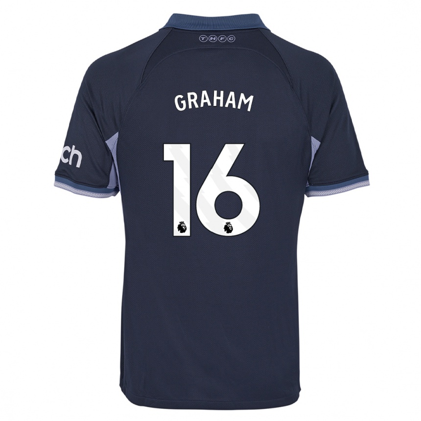 Kids  Kit Graham #16 Dark Blue Away Jersey 2023/24 T-Shirt