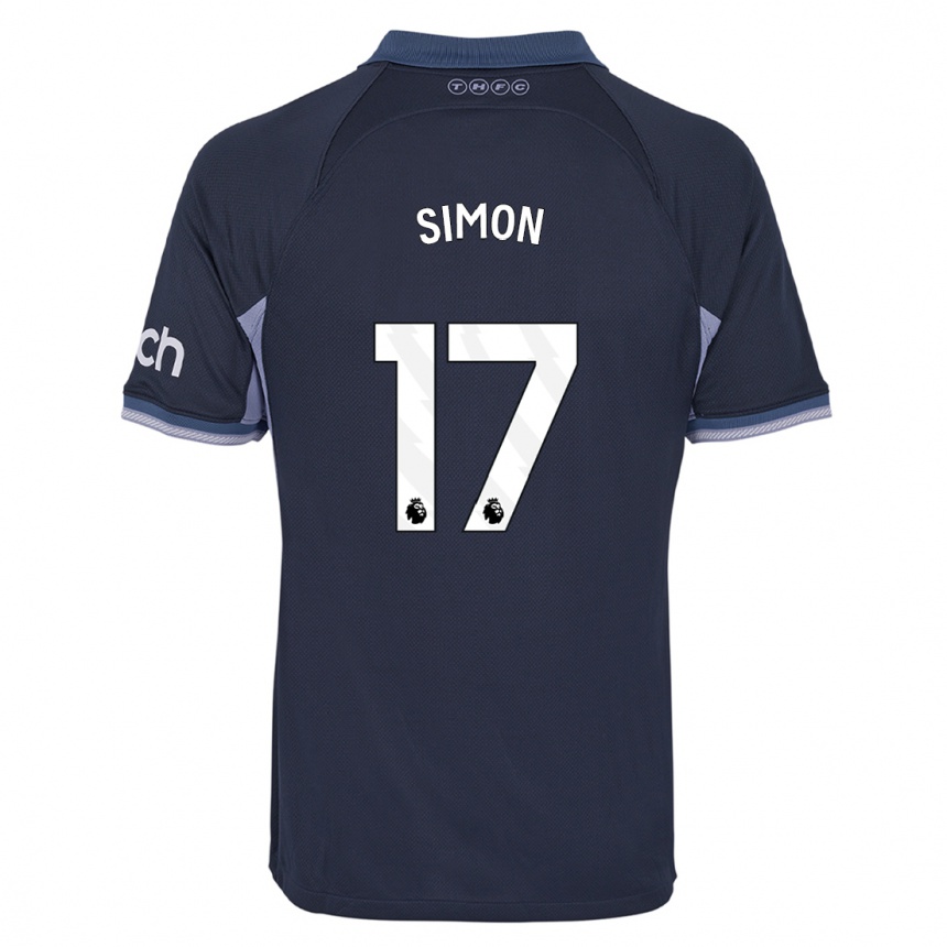 Kids  Kyah Simon #17 Dark Blue Away Jersey 2023/24 T-Shirt