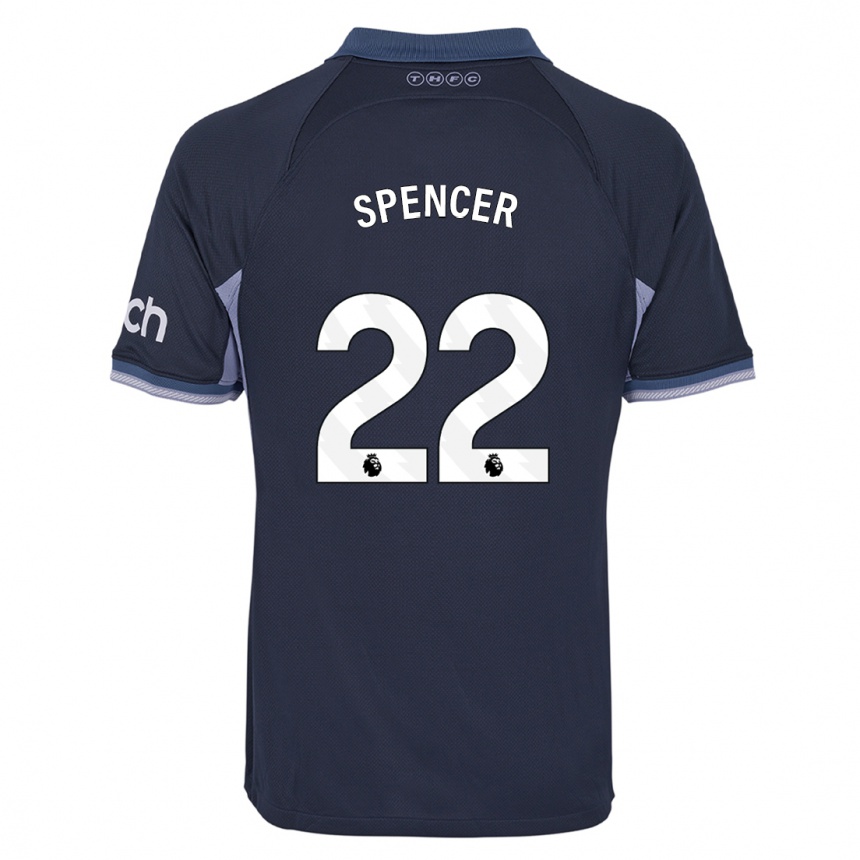 Kids  Rebecca Spencer #22 Dark Blue Away Jersey 2023/24 T-Shirt