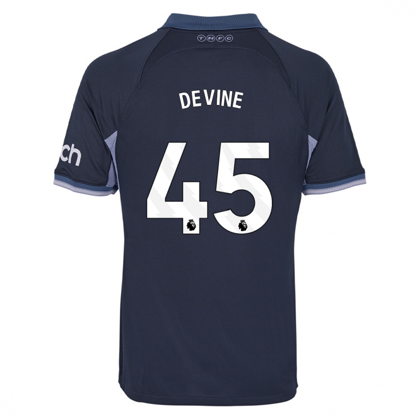 Kids  Alfie Devine #45 Dark Blue Away Jersey 2023/24 T-Shirt