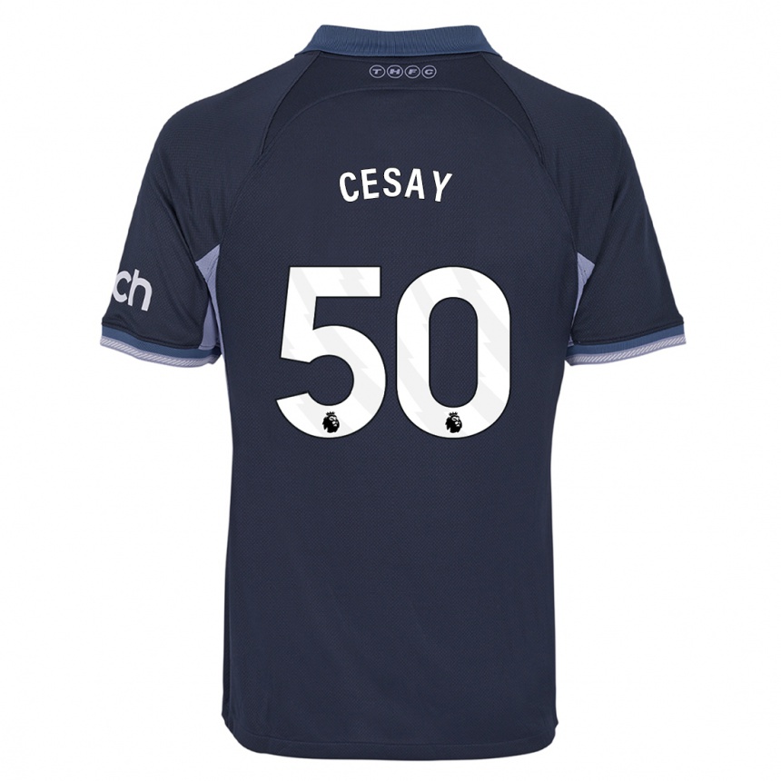 Kids  Kallum Cesay #50 Dark Blue Away Jersey 2023/24 T-Shirt