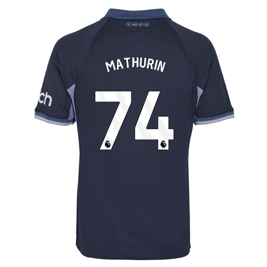 Kids  Roshaun Mathurin #74 Dark Blue Away Jersey 2023/24 T-Shirt