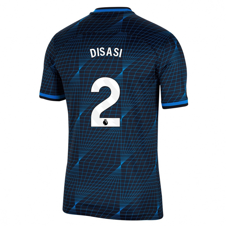 Kids  Axel Disasi #2 Dark Blue Away Jersey 2023/24 T-Shirt