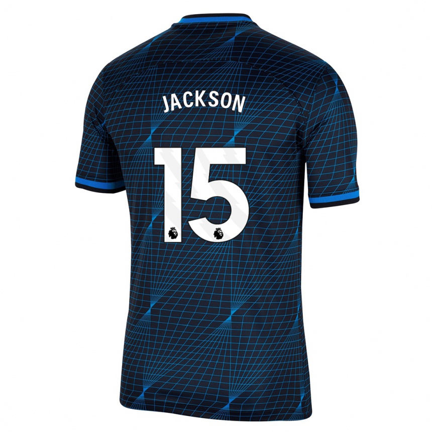 Kids  Nicolas Jackson #15 Dark Blue Away Jersey 2023/24 T-Shirt