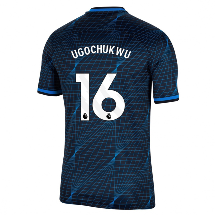 Kids  Lesley Ugochukwu #16 Dark Blue Away Jersey 2023/24 T-Shirt