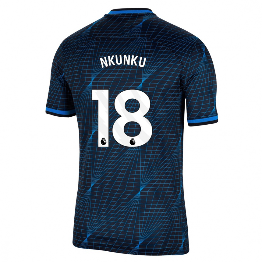 Kids  Christopher Nkunku #18 Dark Blue Away Jersey 2023/24 T-Shirt