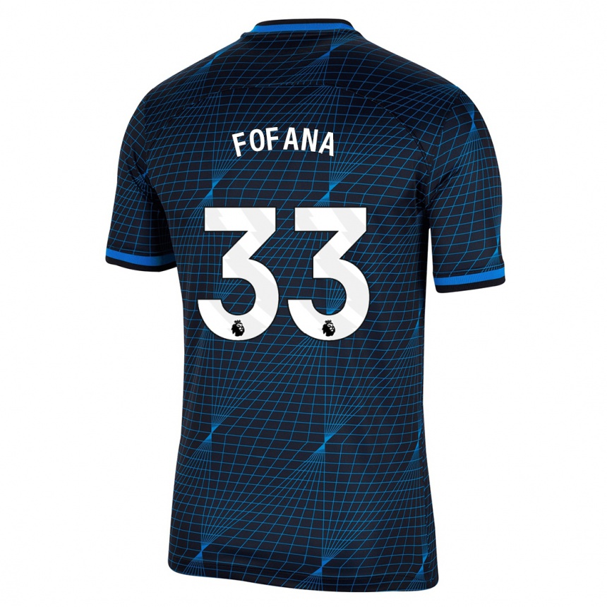 Kids  Wesley Fofana #33 Dark Blue Away Jersey 2023/24 T-Shirt