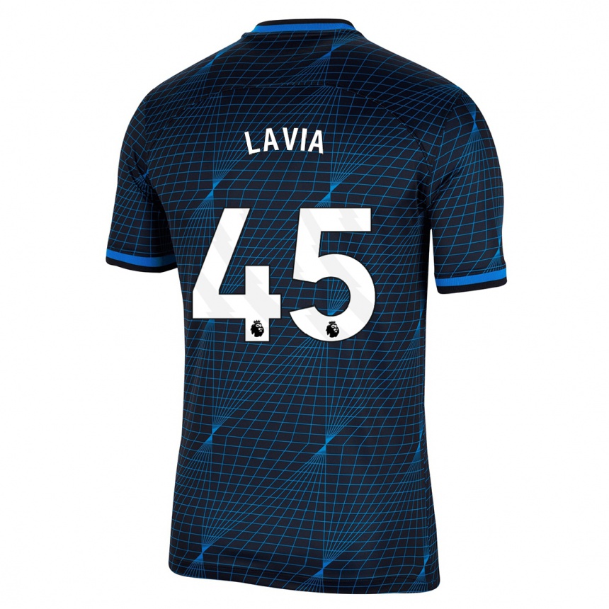 Kids  Roméo Lavia #45 Dark Blue Away Jersey 2023/24 T-Shirt