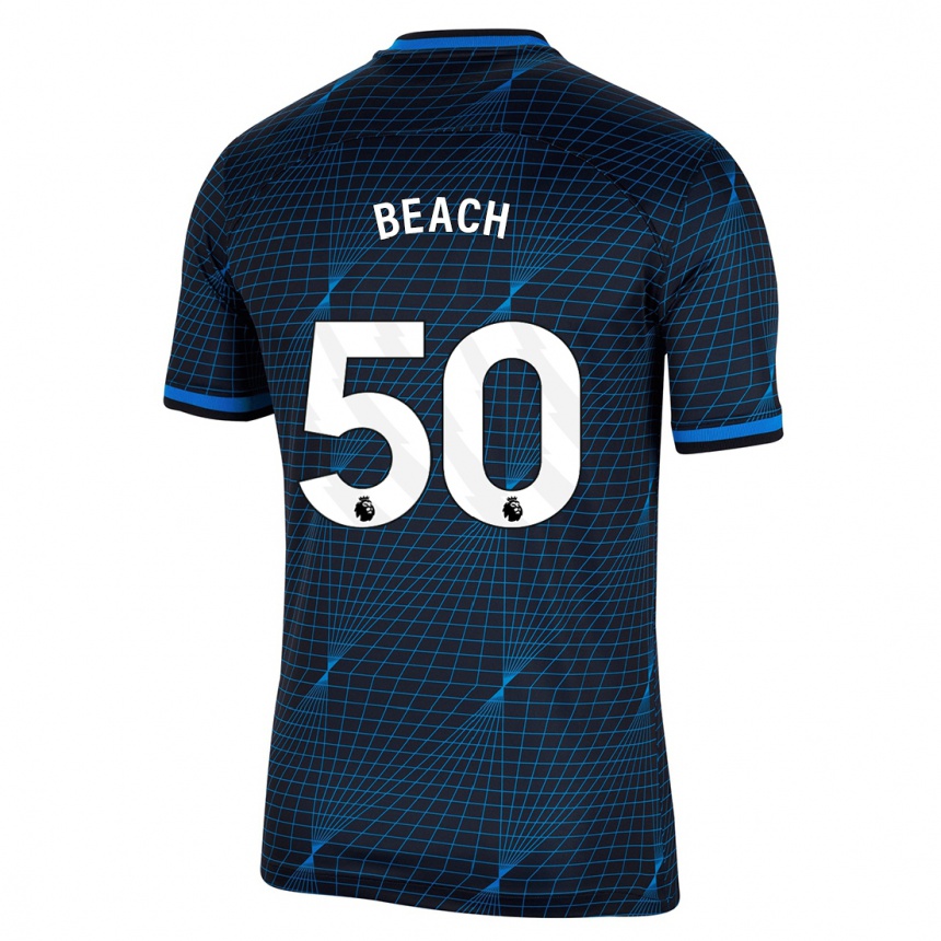 Kids  Eddie Beach #50 Dark Blue Away Jersey 2023/24 T-Shirt