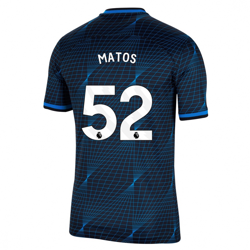 Kids  Alex Matos #52 Dark Blue Away Jersey 2023/24 T-Shirt