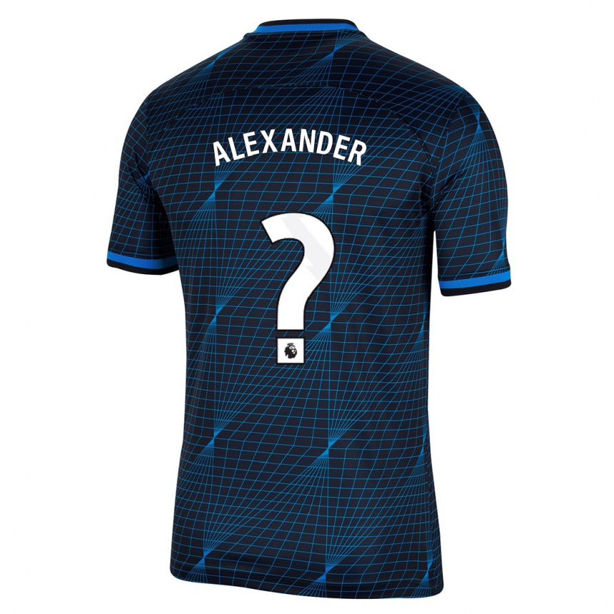 Kids  Reiss Alexander Russell-Denny #0 Dark Blue Away Jersey 2023/24 T-Shirt