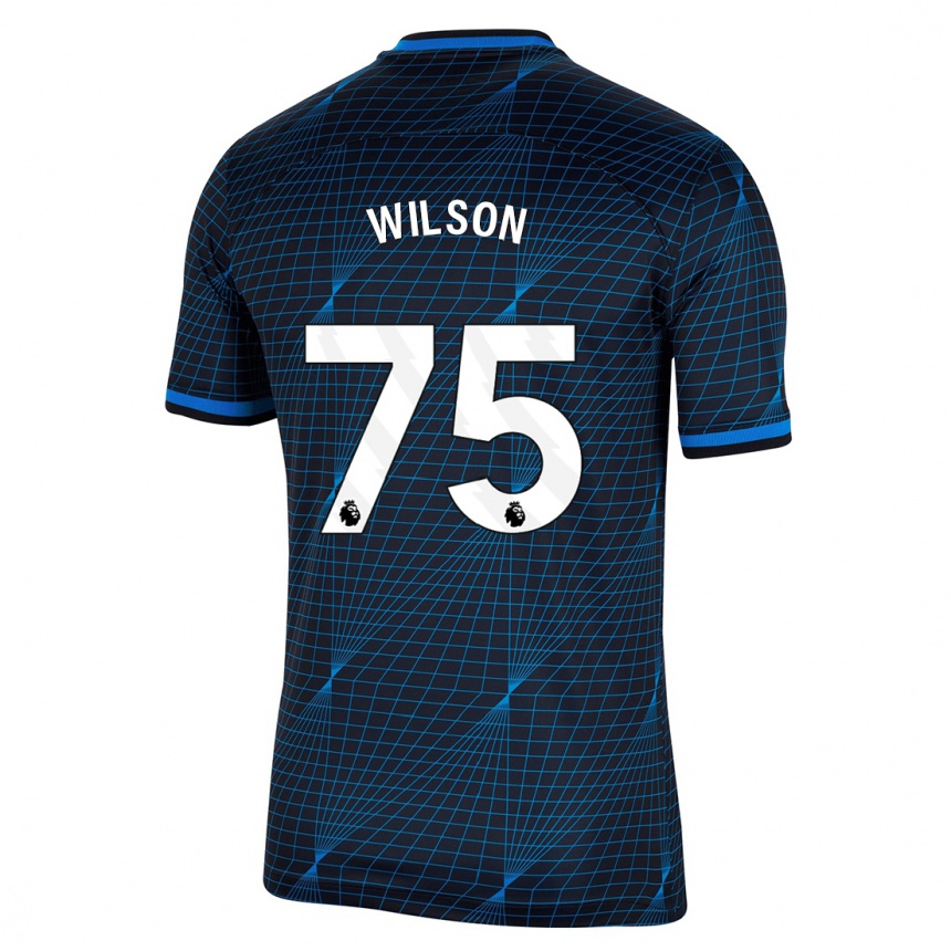 Kids  Kaiden Wilson #75 Dark Blue Away Jersey 2023/24 T-Shirt