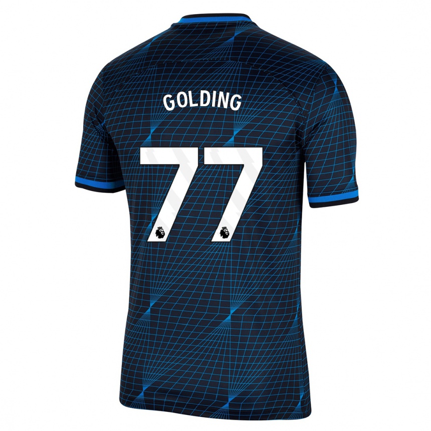 Kids  Michael Golding #77 Dark Blue Away Jersey 2023/24 T-Shirt