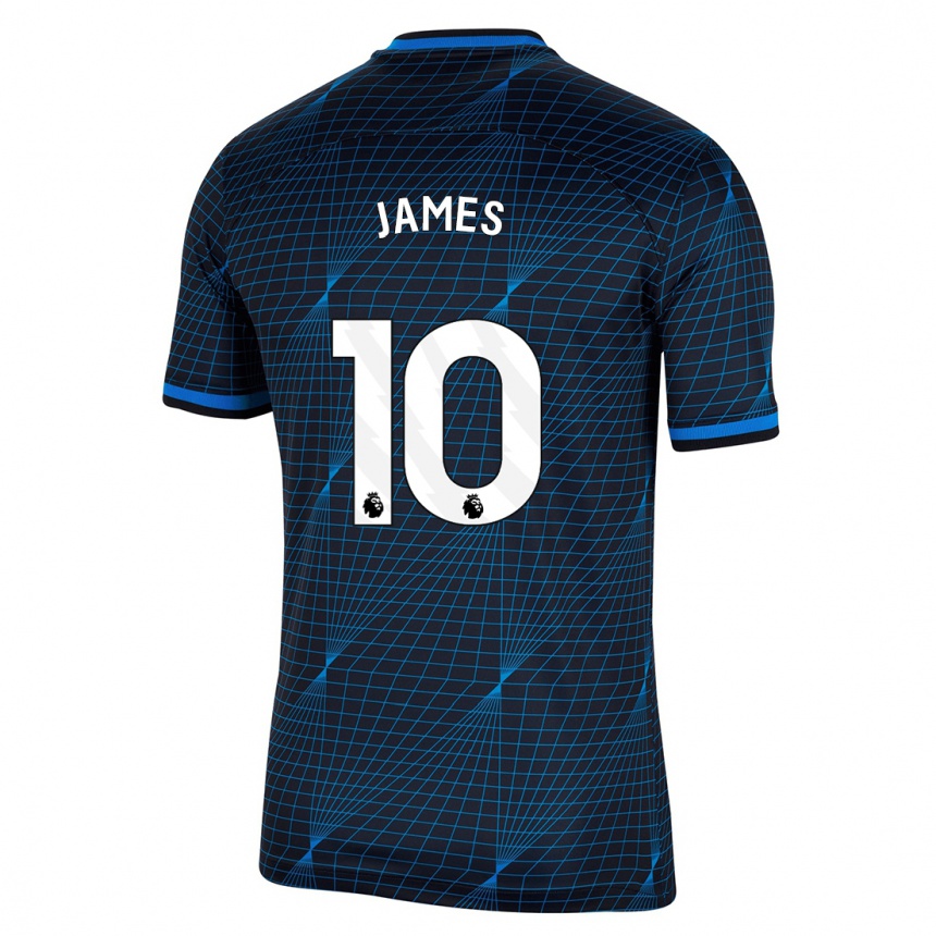 Kids  Lauren James #10 Dark Blue Away Jersey 2023/24 T-Shirt