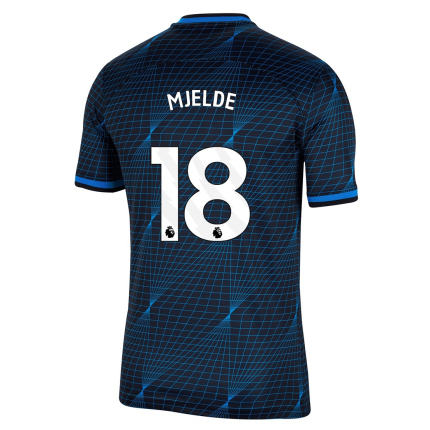 Kids  Maren Mjelde #18 Dark Blue Away Jersey 2023/24 T-Shirt